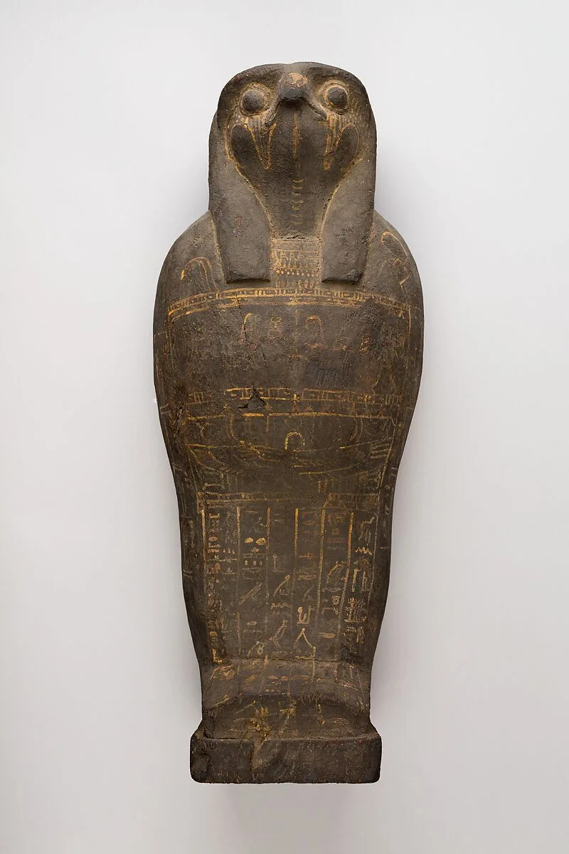 Coffin and corn mummy with Osiris mask — Unknown
