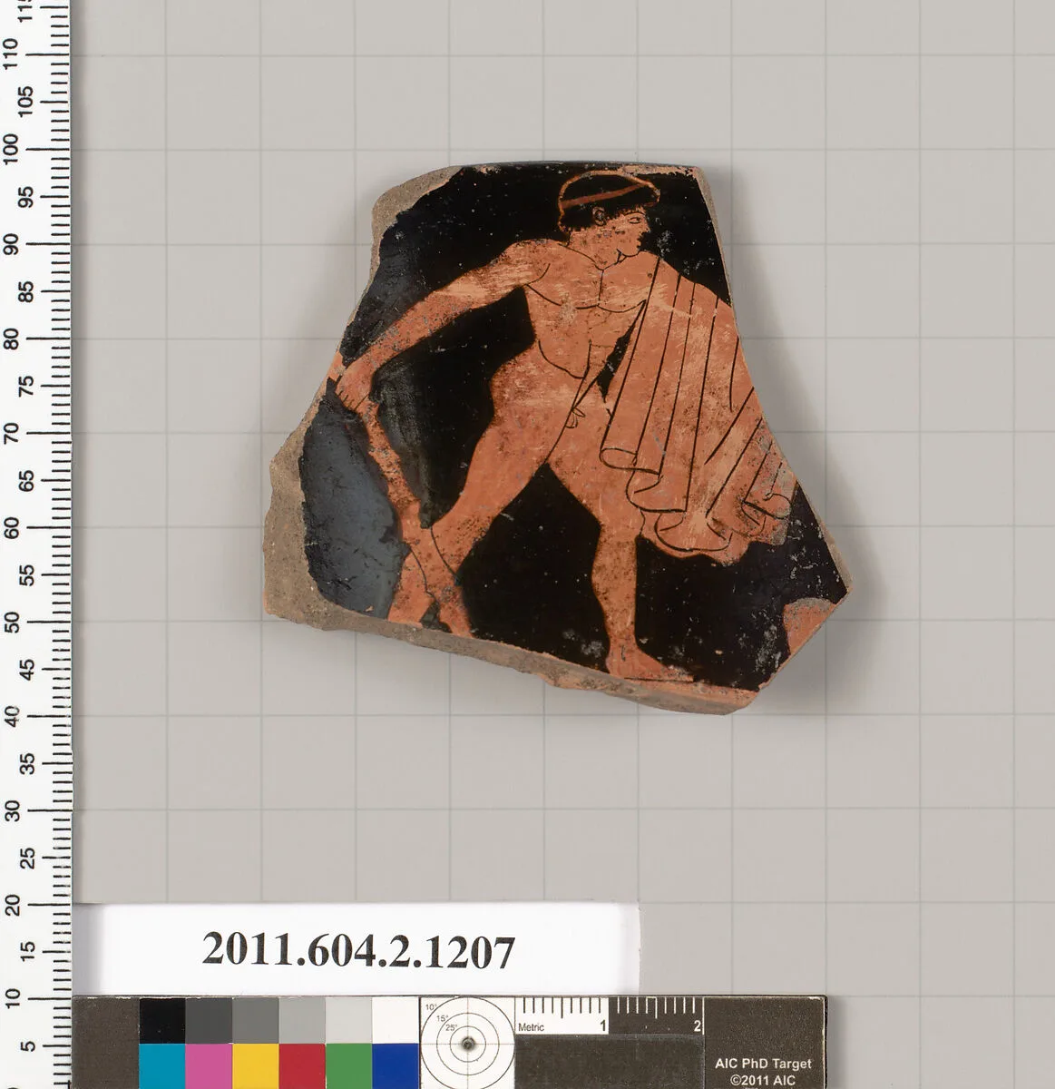 Terracotta fragment from a kantharos: head vase — Unknown