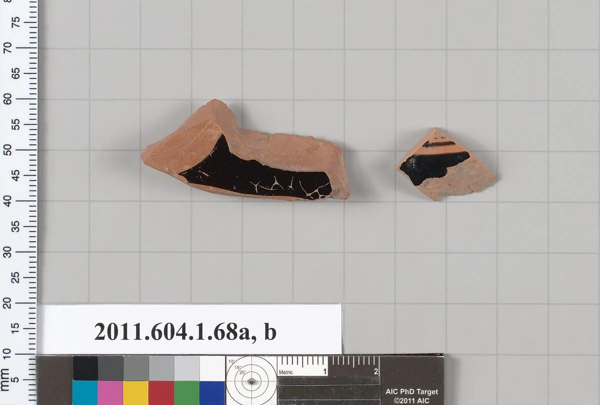 Terracotta fragments of a kylix (drinking cup) — Unknown
