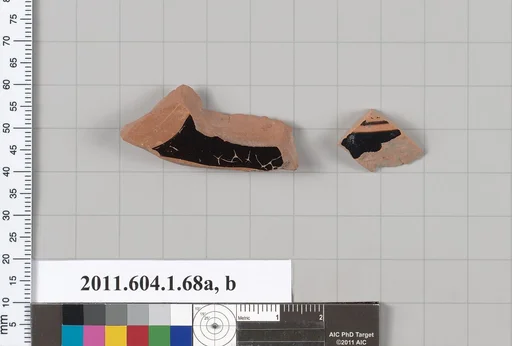 Terracotta fragments of a kylix (drinking cup)