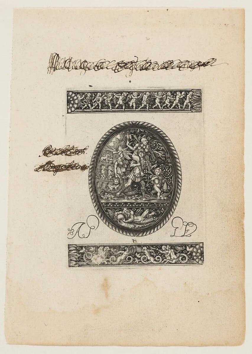 Oval Watch Case with Aeneas carrying Anchises, from a Series of Six Designs for Watch Cases — Antoine Jacquard