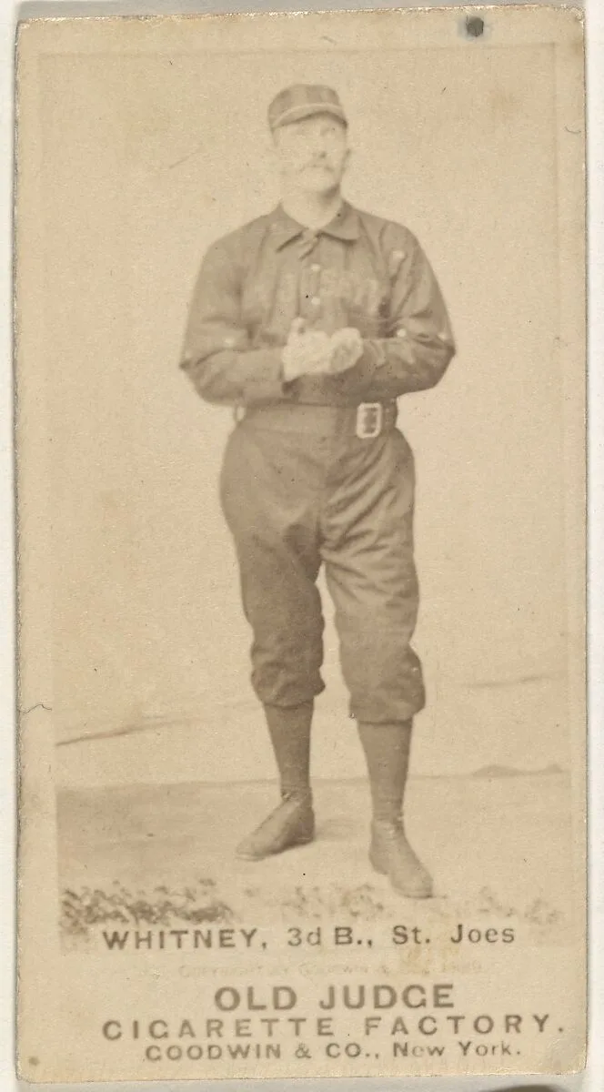 Charles F. Whitney, 3rd Base, St. Joseph Clay Eaters, from the Old Judge series (N172) for Old Judge Cigarettes — Goodwin & Company