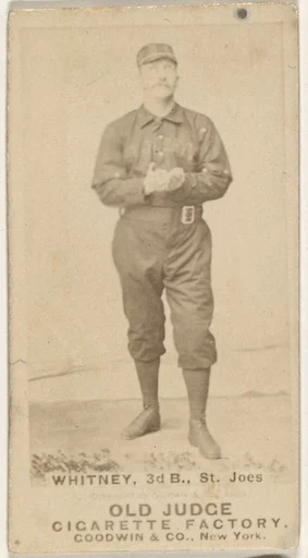 Charles F. Whitney, 3rd Base, St. Joseph Clay Eaters, from the Old Judge series (N172) for Old Judge Cigarettes
