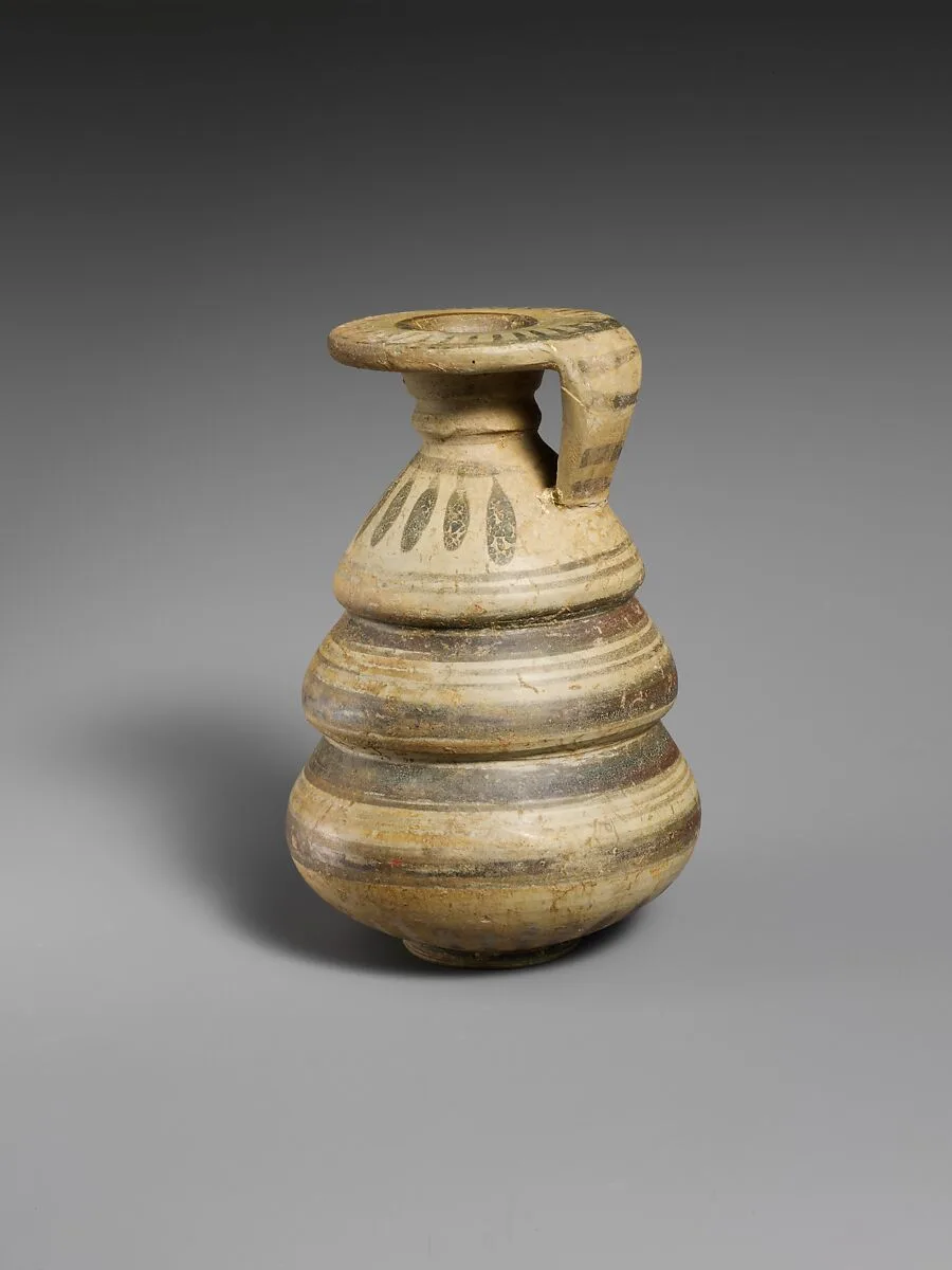 Terracotta alabastron (perfume vase) — Unknown