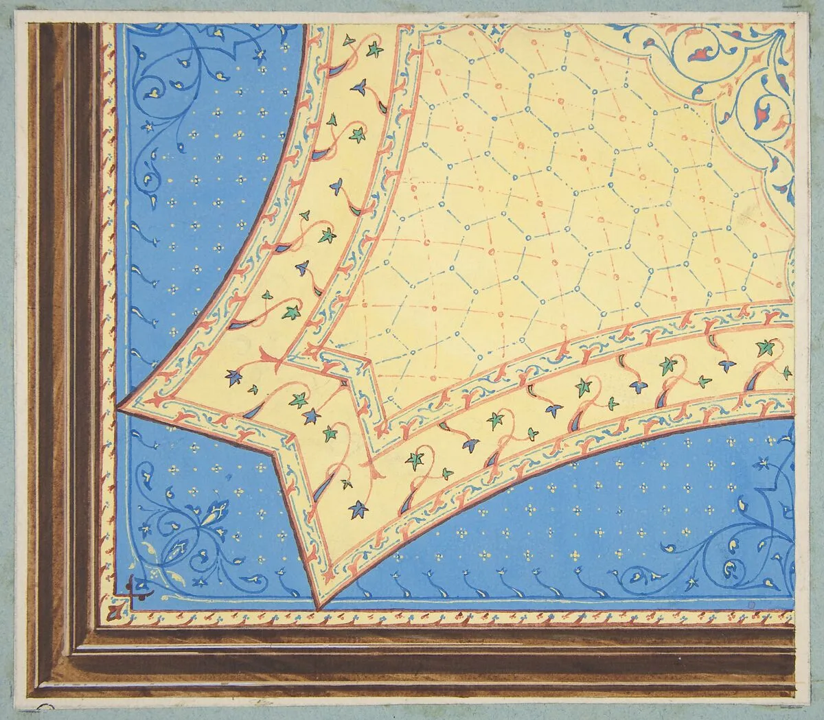 Design for the painted decoration of a ceiling — Jules-Edmond-Charles Lachaise|Eugène-Pierre Gourdet