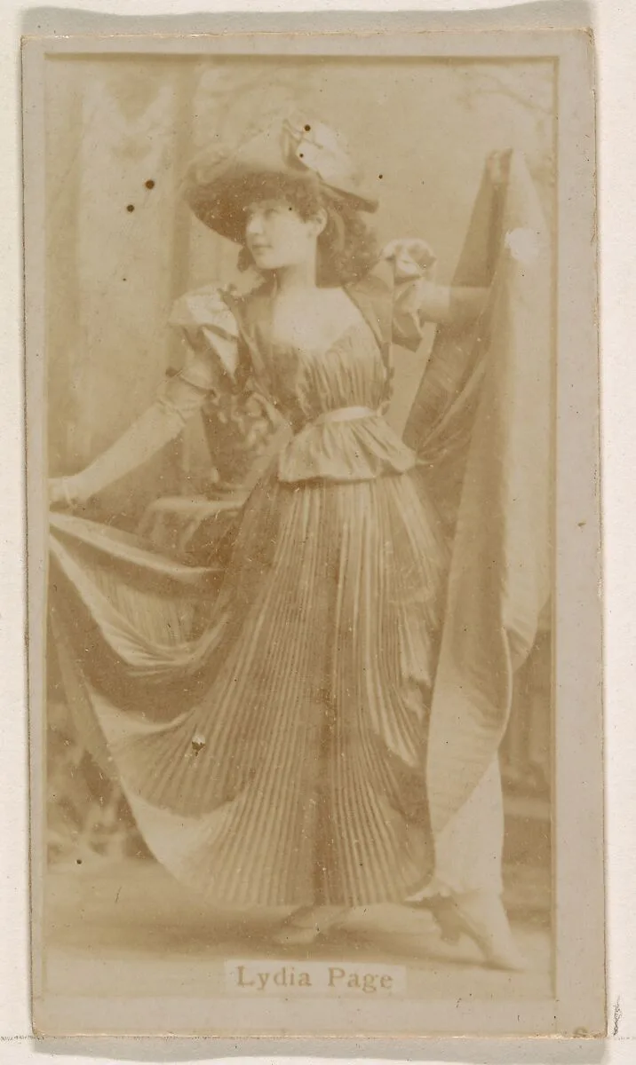 Lydia Page, from the Actresses series (N245) issued by Kinney Brothers to promote Sweet Caporal Cigarettes — Kinney Brothers Tobacco Company