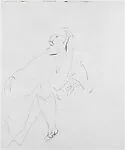 Henry Seated with Cigar at Steve's — David Hockney