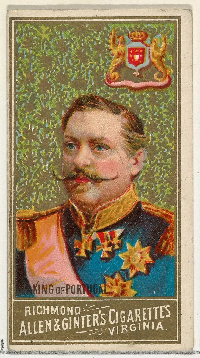 King of Portugal, from World's Sovereigns series (N34) for Allen & Ginter Cigarettes — Allen & Ginter