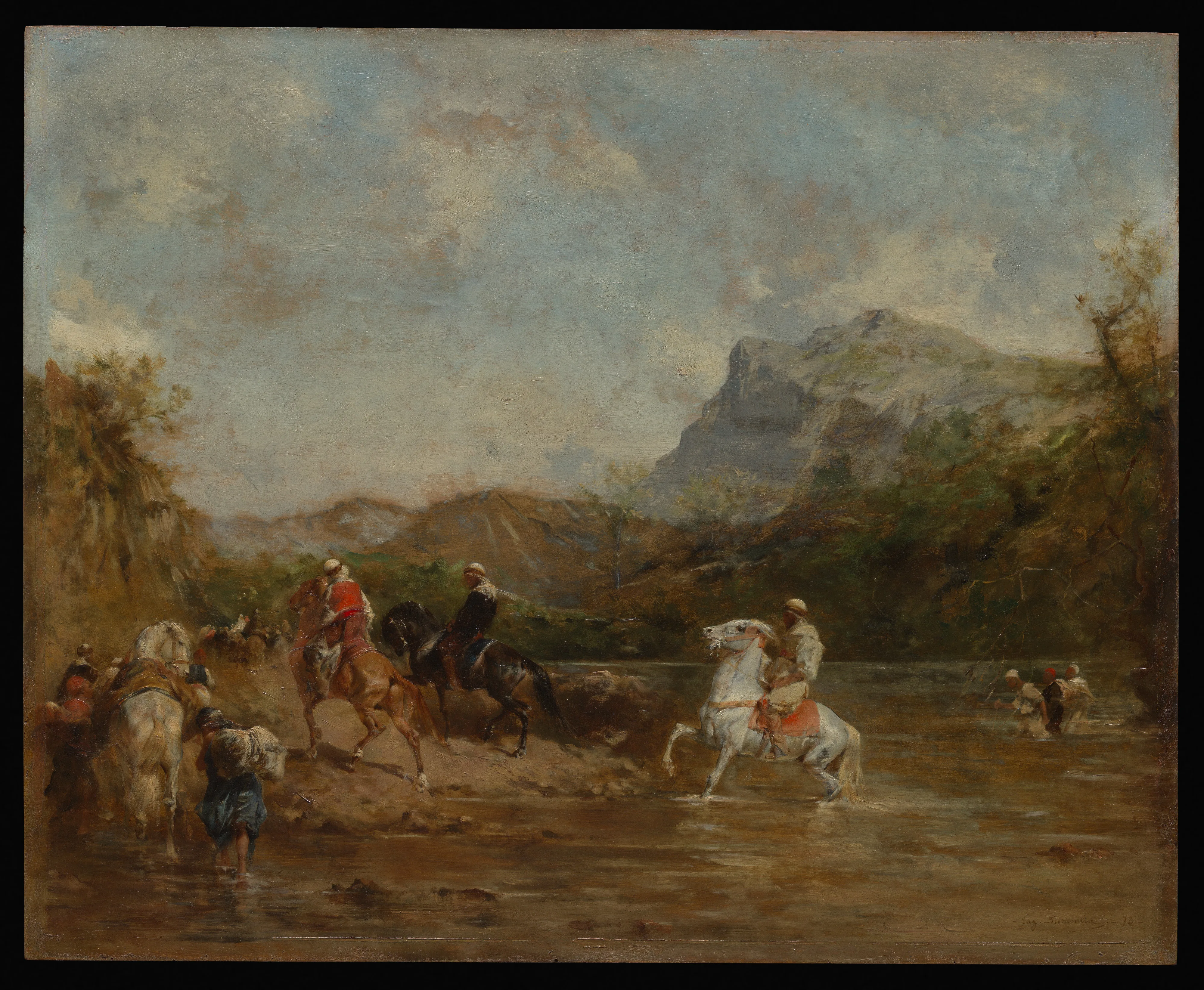 Arabs Crossing a Ford — Eugène Fromentin