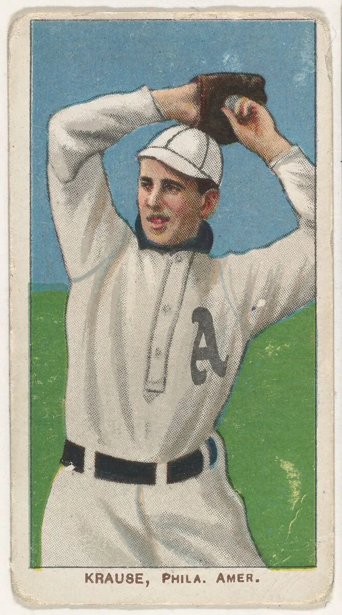 Krause, Philadelphia, American League, from the White Border series (T206) for the American Tobacco Company — American Tobacco Company