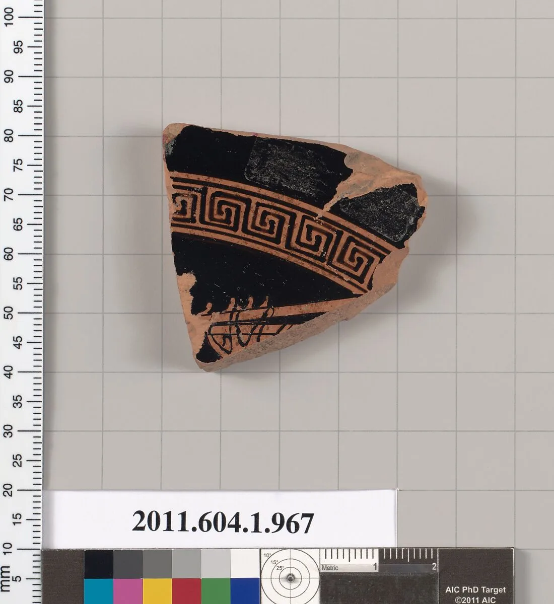 Terracotta fragment of a kylix (drinking cup) — Unknown