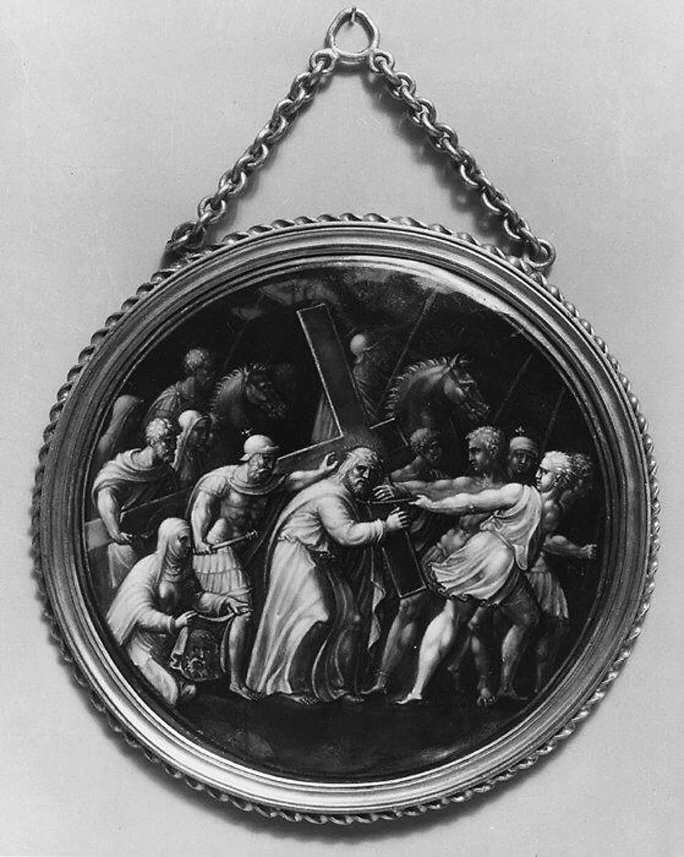 Christ Bearing the Cross — Jean II Pénicaud|Valerio Belli (Il Vicentino)