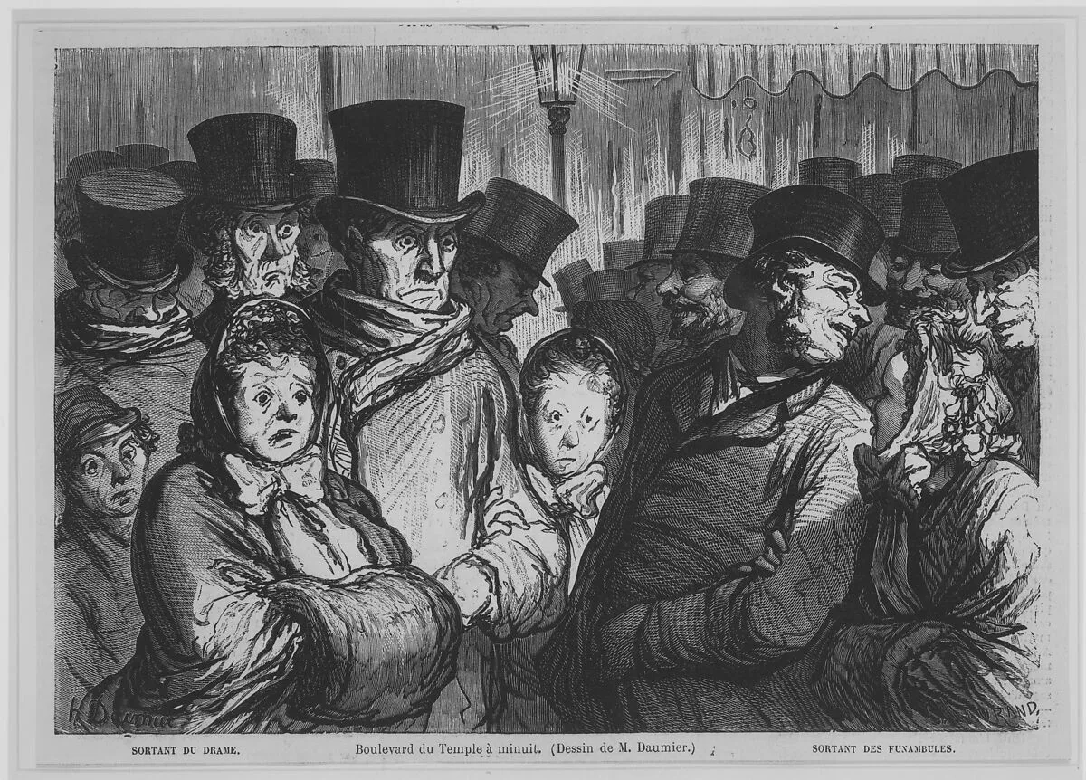 Sortant du Drame — Honoré Daumier