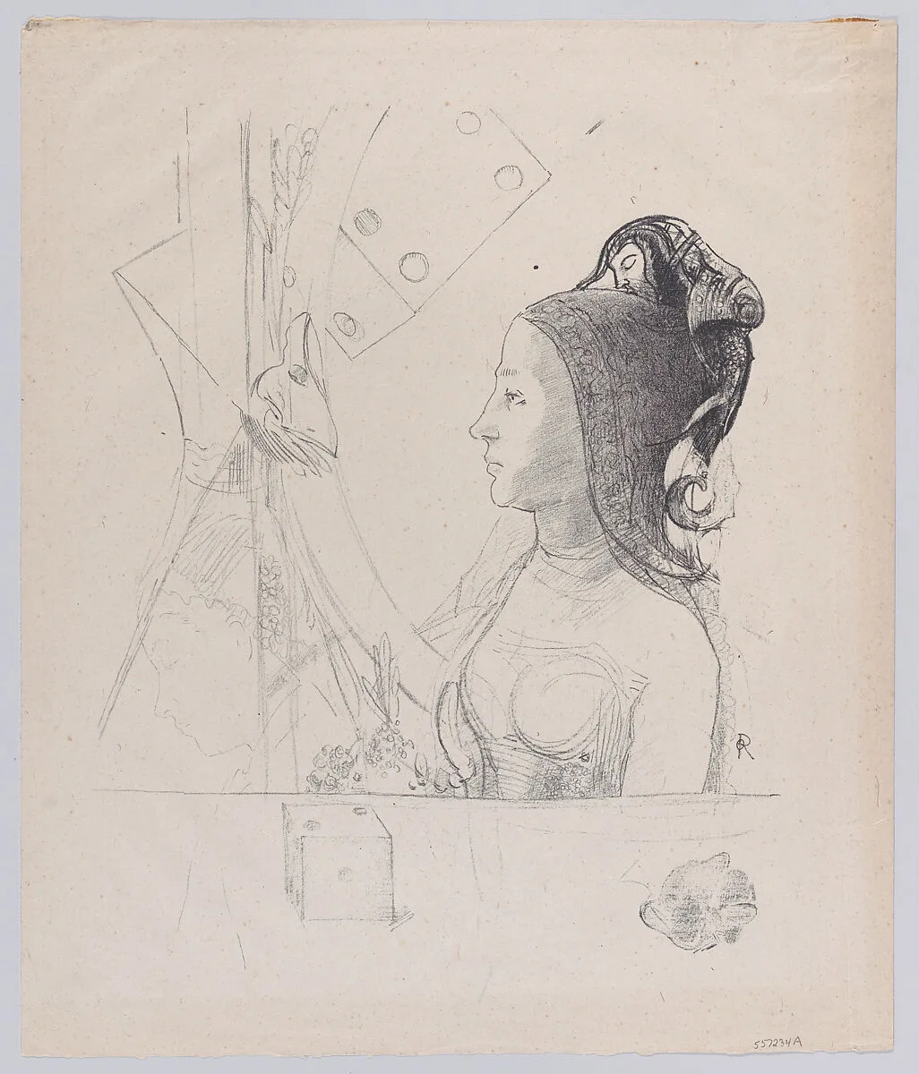 A Trial Plate for Mallarmé's "Un coup de dés" (A Throw of the Dice) — Odilon Redon