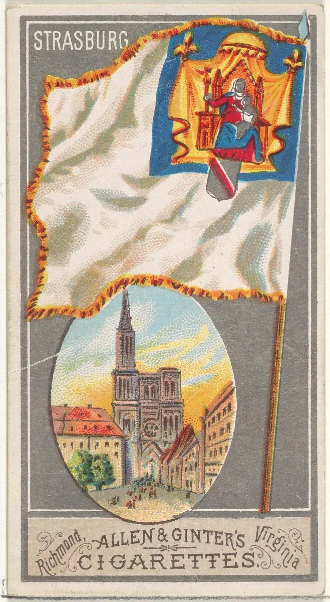 Strasburg, from the City Flags series (N6) for Allen & Ginter Cigarettes Brands — Allen & Ginter