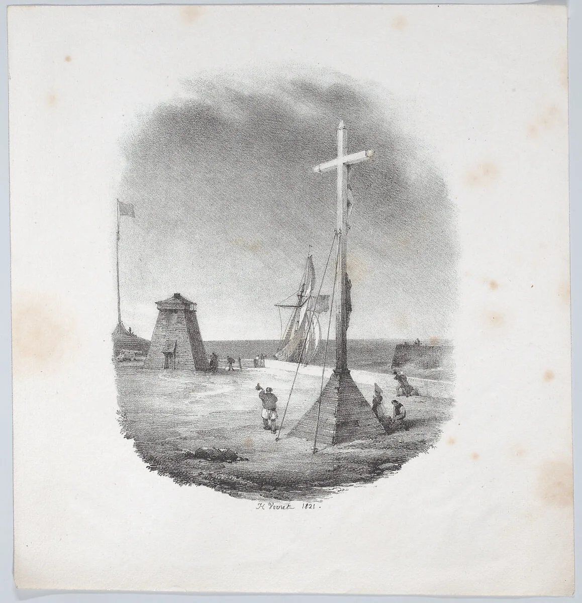 The Cross of the Sailors–Dieppe — Horace Vernet