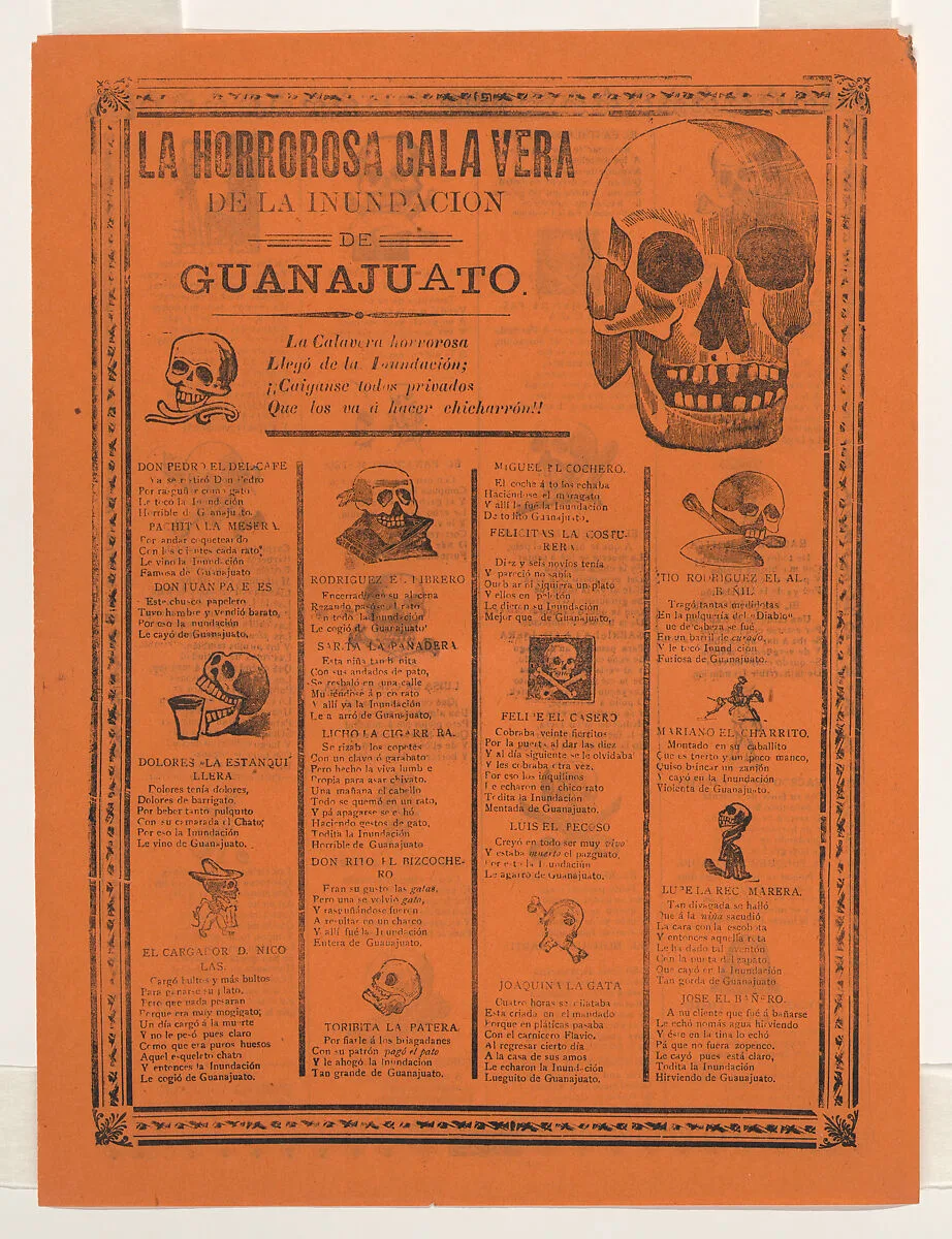 The horrific skeleton of the flood of Guanajuato — José Guadalupe Posada|Antonio Vanegas Arroyo