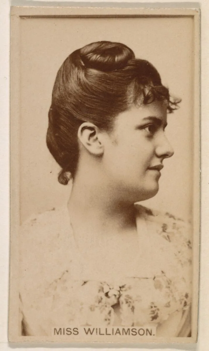 Miss Williamson, from the Actresses series (N245) issued by Kinney Brothers to promote Sweet Caporal Cigarettes — Kinney Brothers Tobacco Company