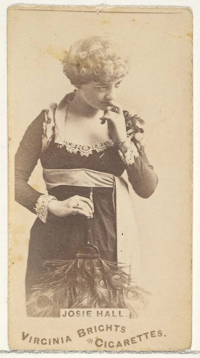 Josie Hall, from the Actors and Actresses series (N45, Type 1) for Virginia Brights Cigarettes — Allen & Ginter