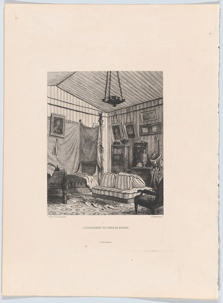 L'appartement du Comte de Mornay — Adolphe Martial Potémont, called Martial|Eugène Delacroix|A. Beillet