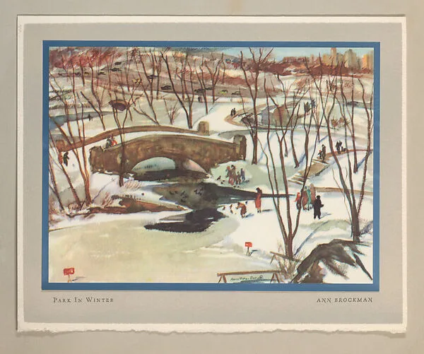 Christmas Card (Park In Winter) — American Artists Group|Ann Brockman
