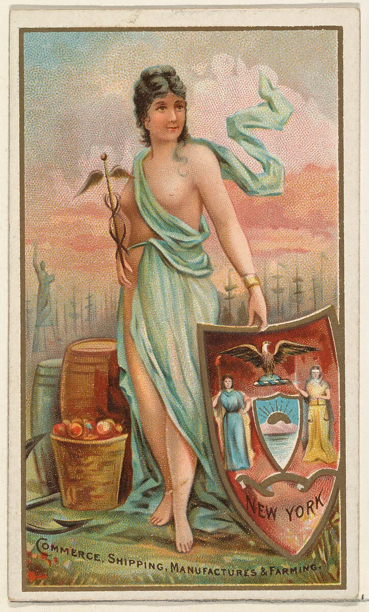 New York, from the Industries of States series (N117) issued by Duke Sons & Co. to promote Honest Long Cut Tobacco — W. Duke, Sons & Co.