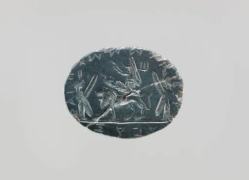 Hematite intaglio: Mummy of Osiris