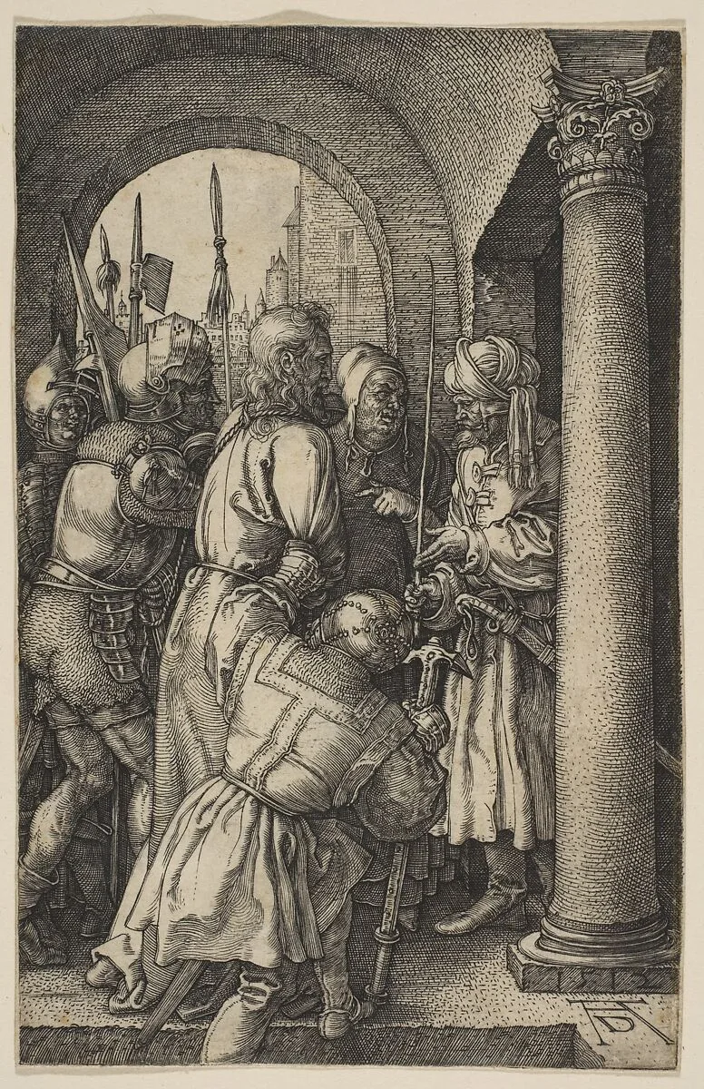 Christ before Pilate, from "The Passion" — Albrecht Dürer