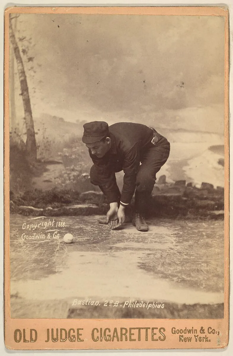 Bastian, 2nd Base, Philadelphia, from the series Old Judge Cigarettes — Goodwin & Company