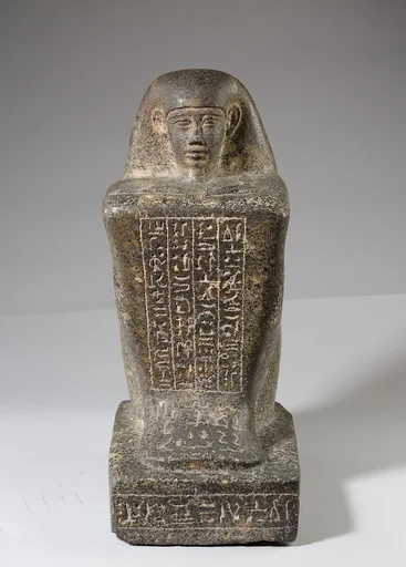 Block Statue of the God's Father Pameniuwedja, son of Nesmin and Nestefnut