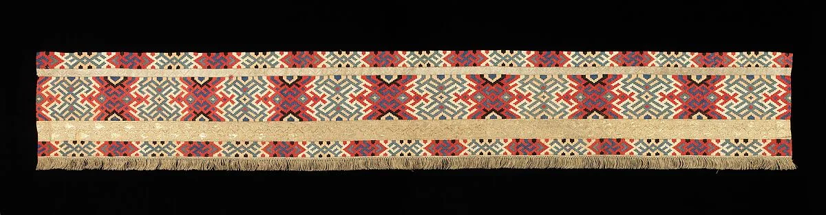 Bed curtain border — Unknown