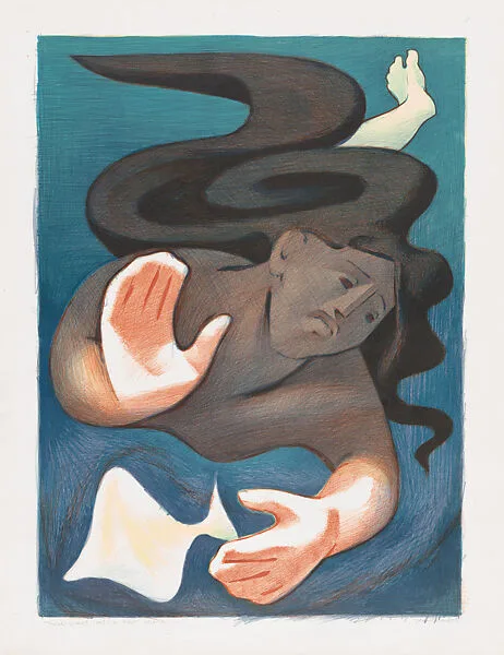 'Hawaiian Swimmer' — Jean Charlot|Kistler (Lynton R. and/or Will A.)