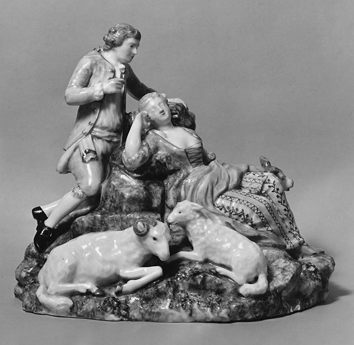 Cavalier and Sleeping Shepherdess — Royal Porcelain Manufactory