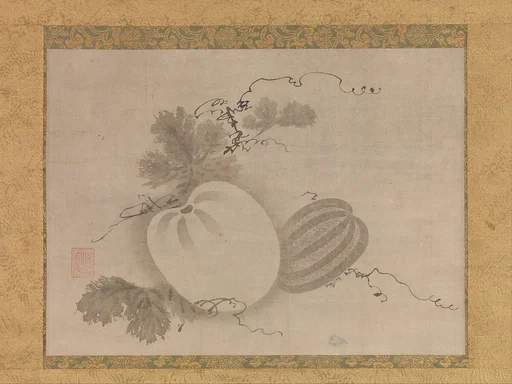 山田道安筆 瓜図|Melons