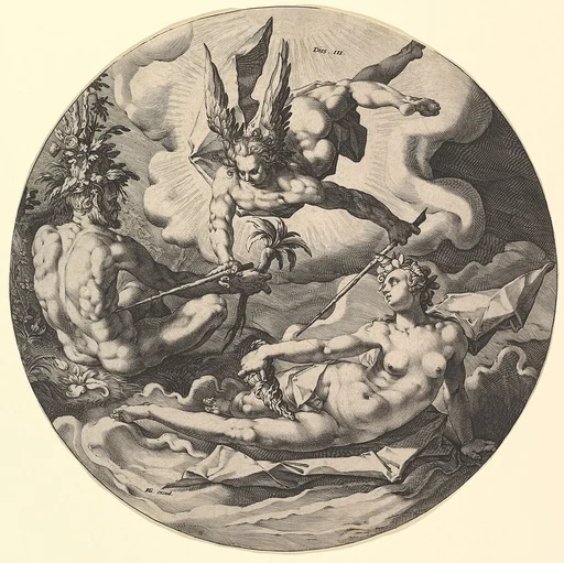 The Third Day ( Dies III): The Separation of Land and Sea, from The Creation of the World, a series of seven plates