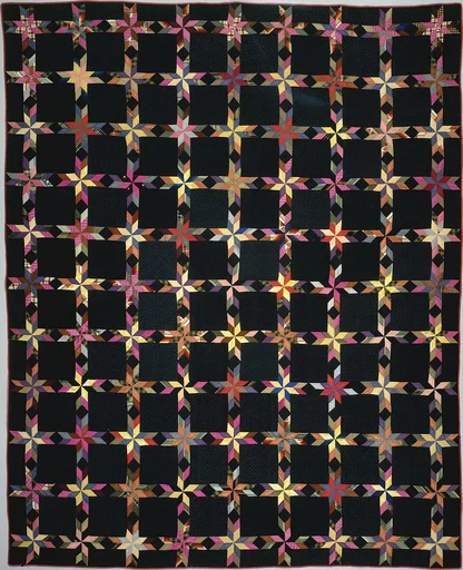 Quilt, Star of Lemoyne pattern variation