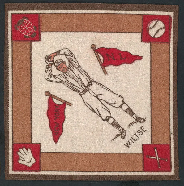 Hooks Wiltse, New York, National League from Baseball Players Felt Blanket series (B18) — Unknown