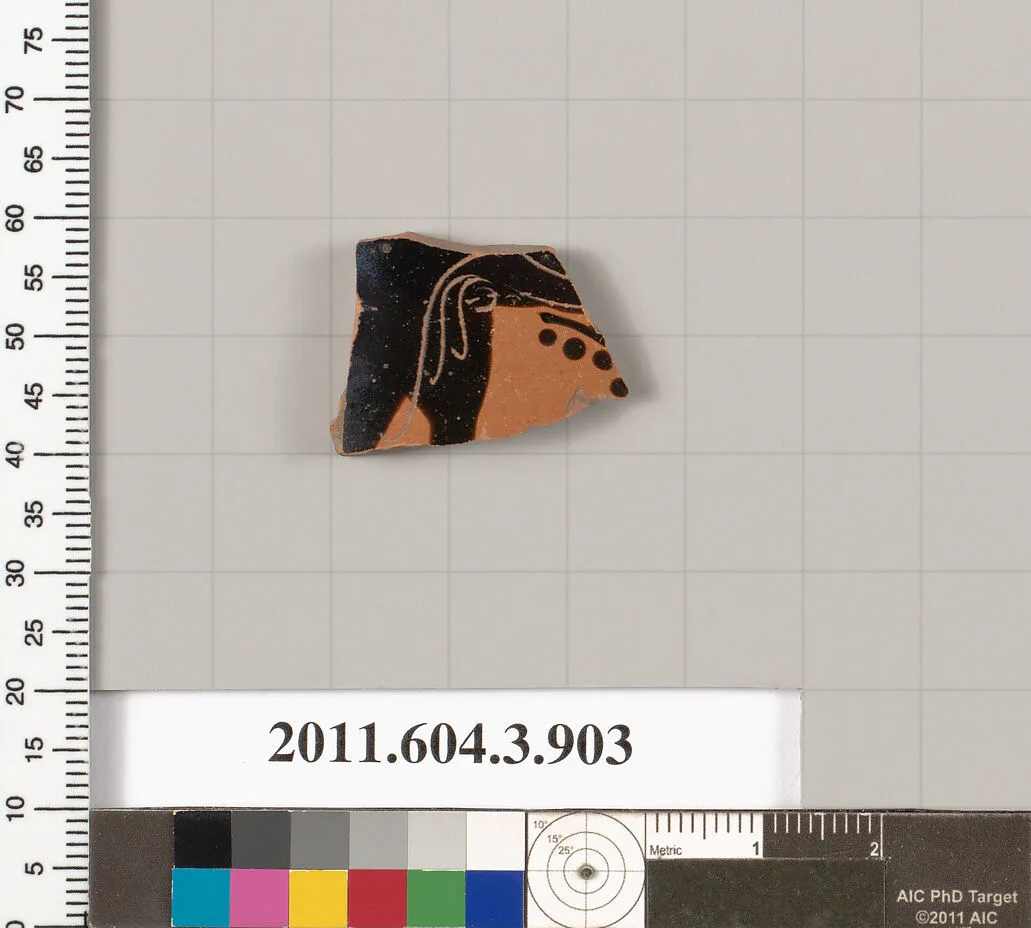 Terracotta fragment of a lekythos (oil flask) — Unknown