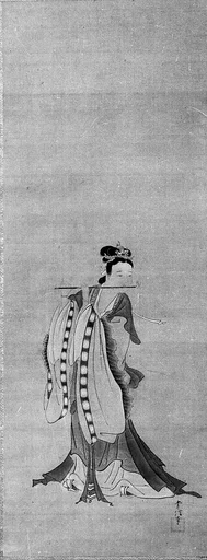 狩野常信筆　楊貴妃吹笛図|Yang Guifei Playing a Flute