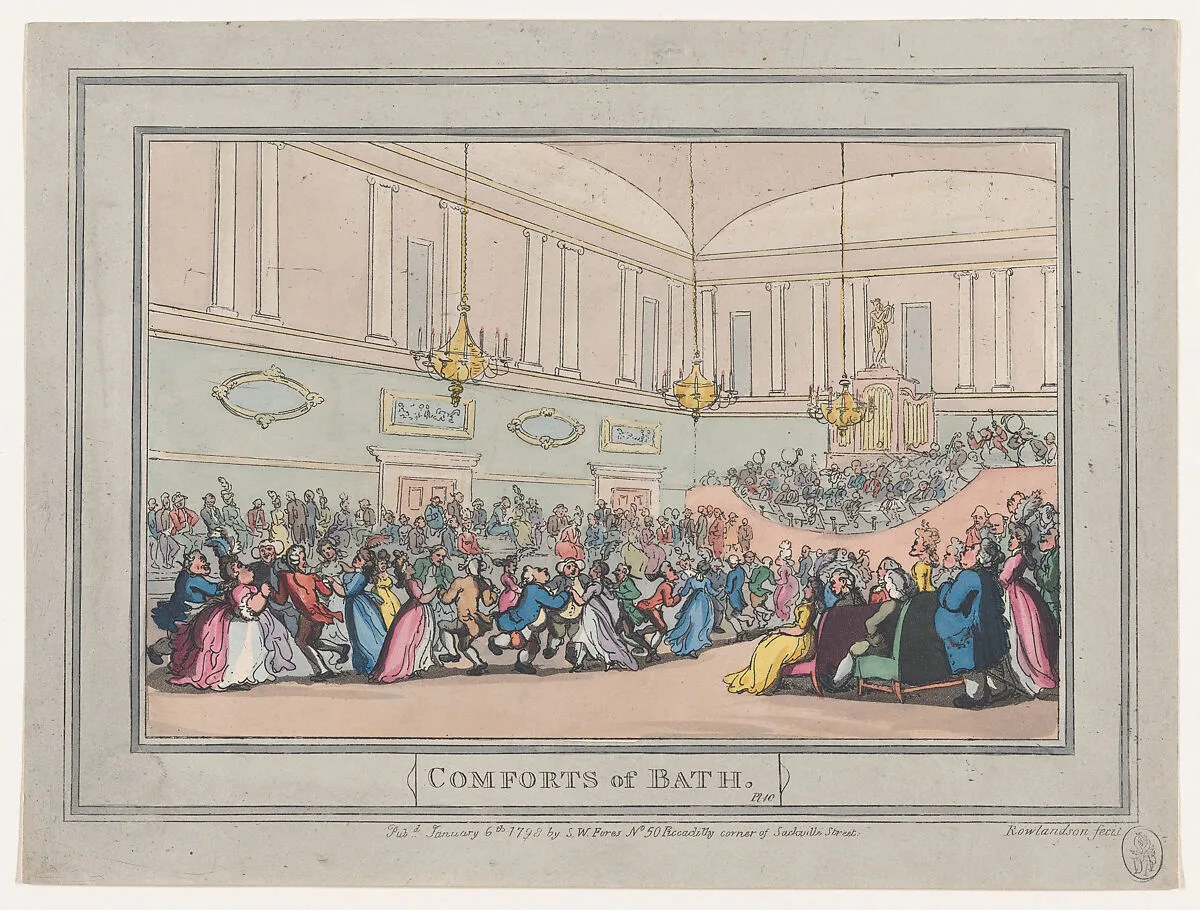 Comforts of Bath, Plate 10 — Thomas Rowlandson|S. W. Fores