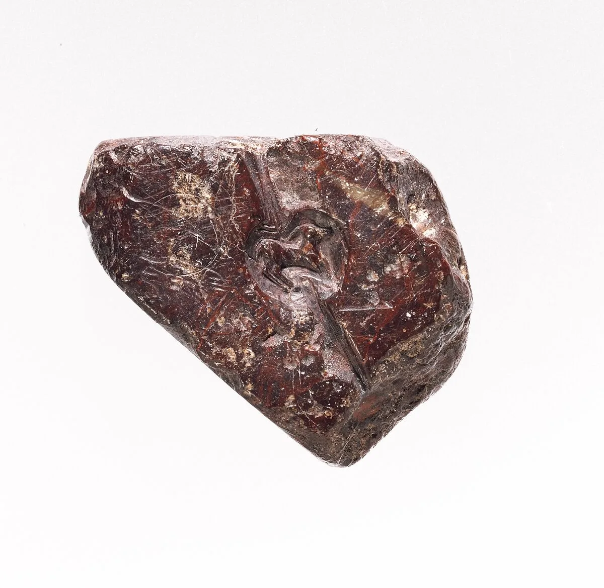 Steatite block with intaglio motifs — Unknown