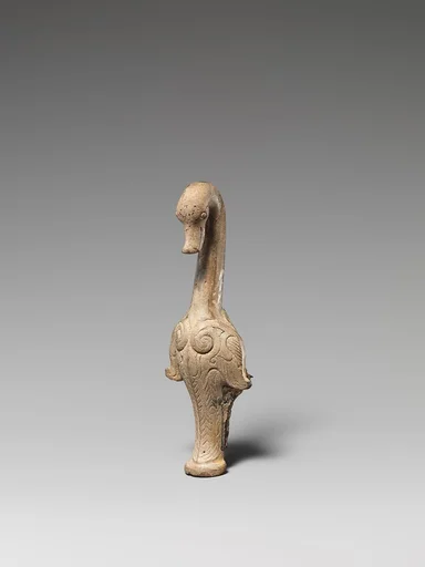 戰國 青銅鳥形器足|Vessel leg in the form of a bird