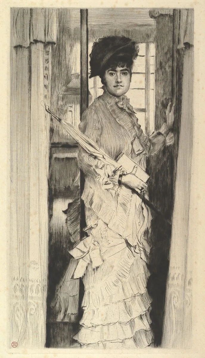 Portrait of Miss L...,or A Door Must Be Either Open or Closed — James Tissot