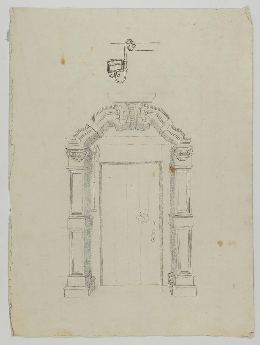 Design for a Door — Anonymous, Flemish