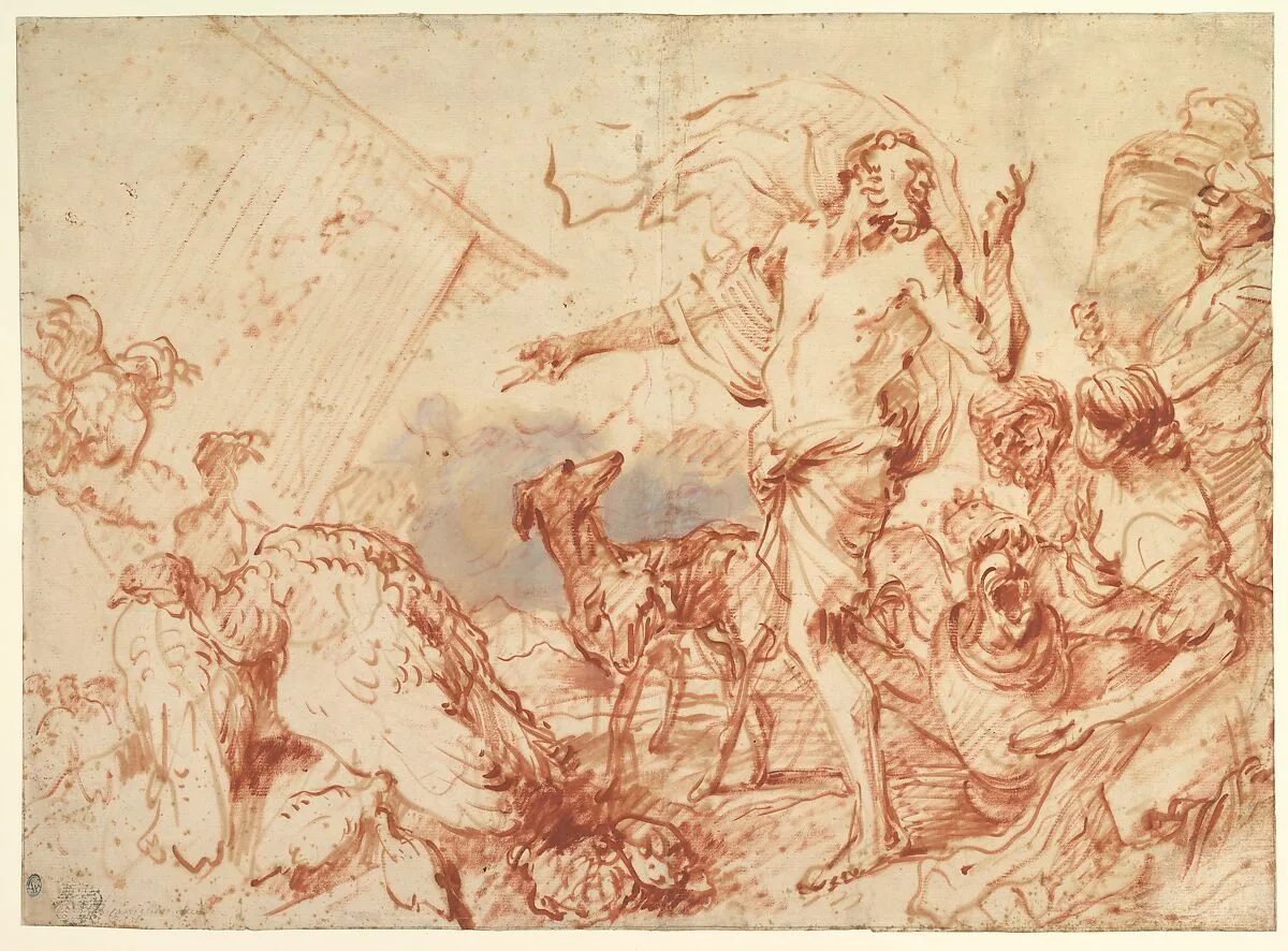 Noah Entering the Ark — Giovanni Benedetto Castiglione (Il Grechetto)