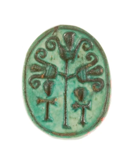 Scarab Inscribed with a Hieroglyphic Motif