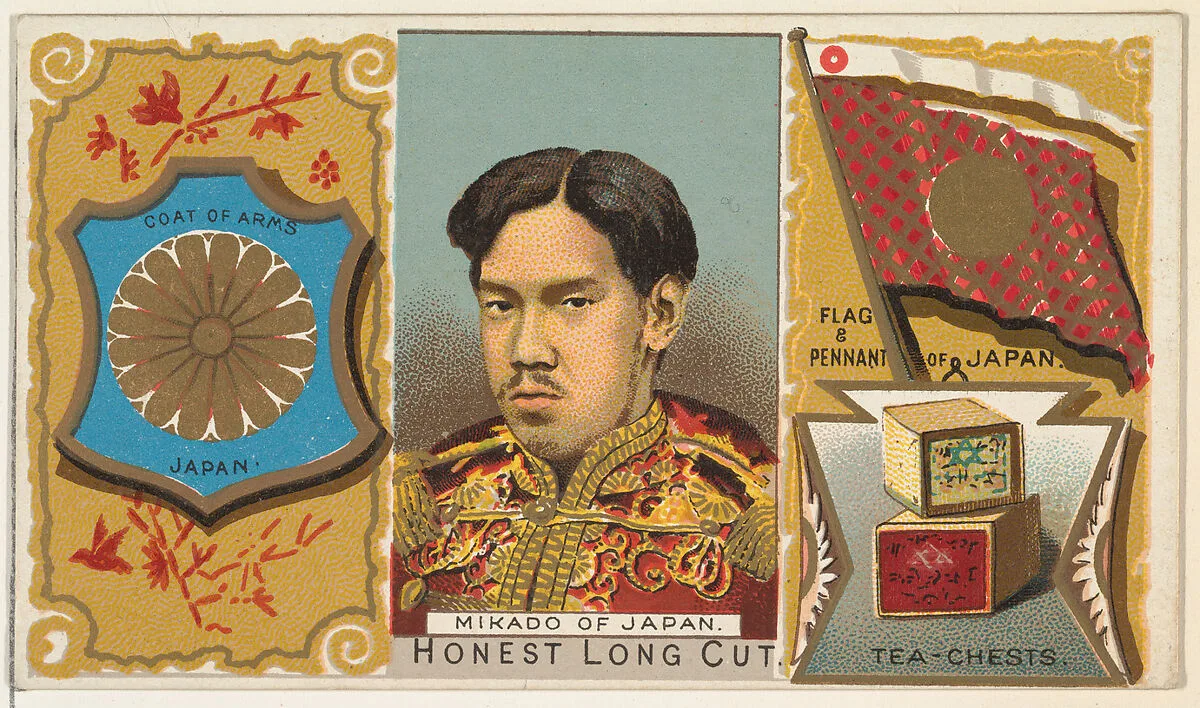 Mikado of Japan, from the Rulers, Flags, and Coats of Arms series (N126-1) issued by W. Duke, Sons & Co. — W. Duke, Sons & Co.