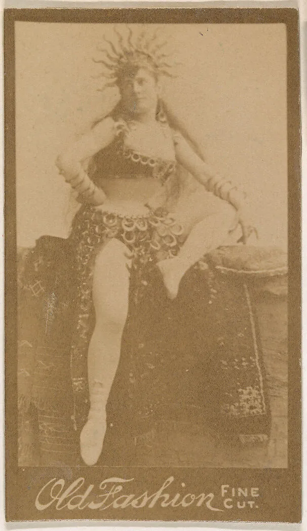 Actress wearing spiked headpiece, from the Actresses series (N664) promoting Old Fashion Fine Cut Tobacco — Unknown