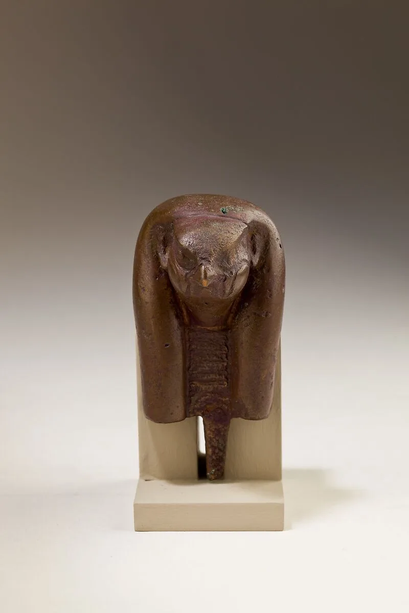 Falcon head, fitting from furniture or shrine — Unknown