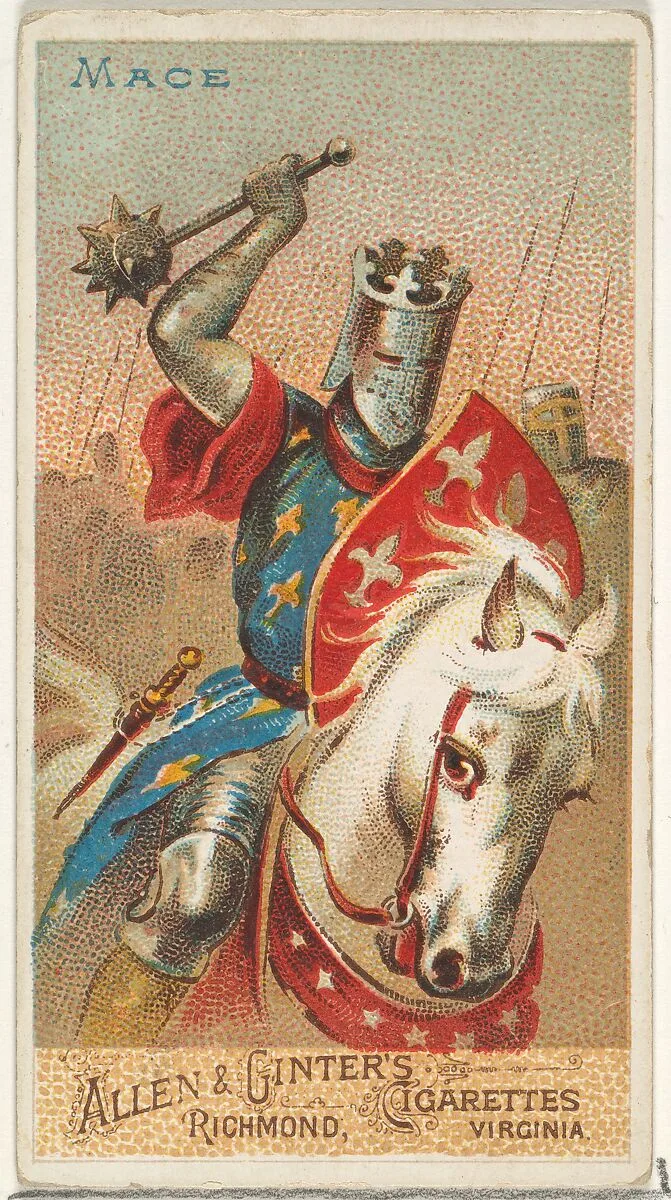 Mace, from the Arms of All Nations series (N3) for Allen & Ginter Cigarettes Brands — Allen & Ginter